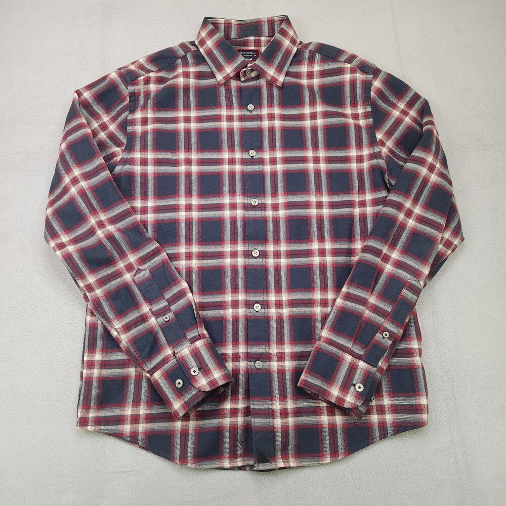 UNTUCKit Flannel Button Up Shirt Men's Size‎ M Plaid Long Sleeve Cotton Rondel
